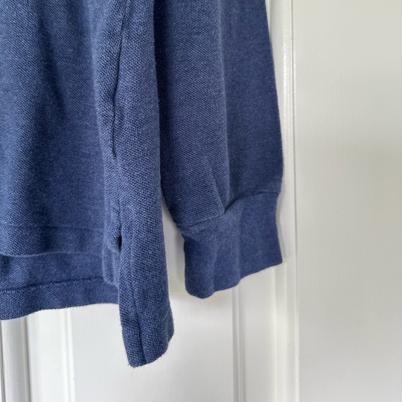 Boys Dark Blue Long-Sleeved Polo Shirt - Picture 3 of 6